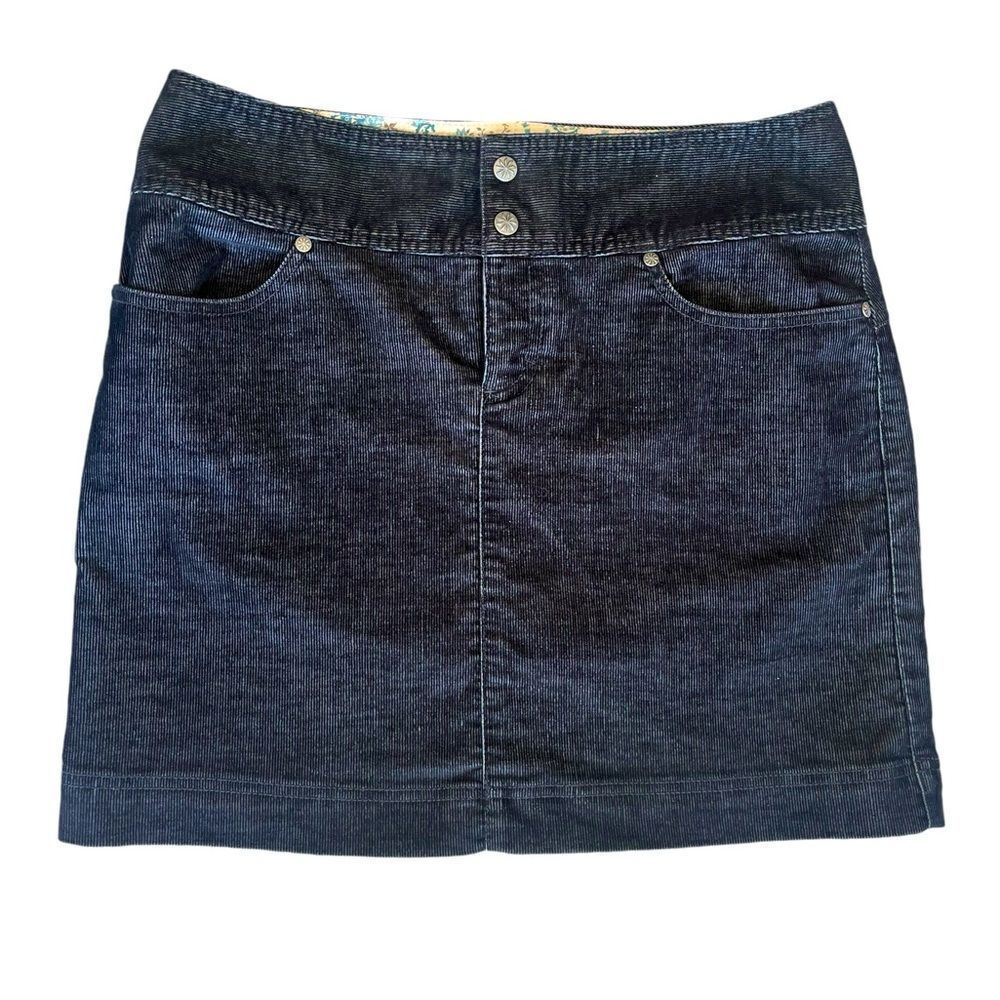 Athleta Dark Navy Corduroy Mini Skirt